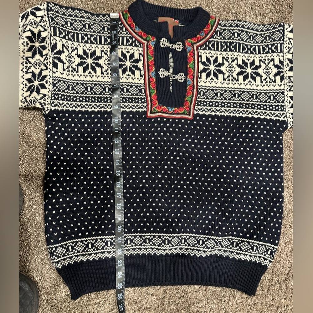 Vintage Christiania Sweaters Pure Wool Norwegian Nordic Sweater M - Picture 13 of 16